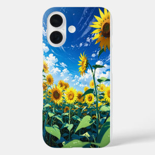 Funda iPhone 16 Campo de girasol infinito Anime