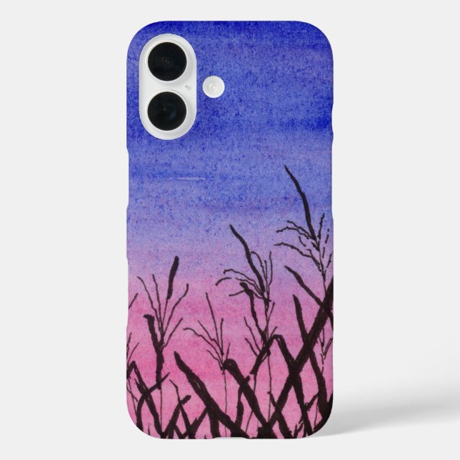 Funda iPhone 16 Campo de maíz Twilight (Reverso )
