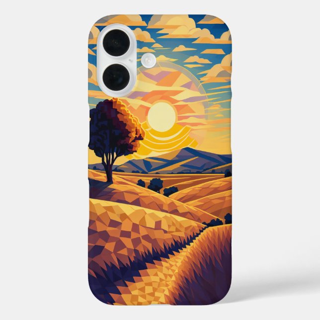 Funda iPhone 16 Campo de Otoño (Reverso )
