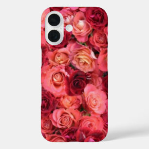 FUNDA iPhone 16 CAMPO ROSA ROJA ROJA DE ROSA ROSA DE COLOR ROJO