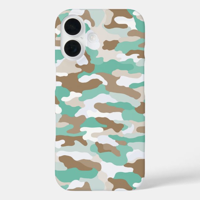 Funda iPhone 16 Camuflaje costero (Reverso )