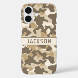 Funda iPhone 16 Camuflaje de desierto personalizado
