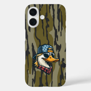 Funda iPhone 16 Camuflaje de fondo de pato redneck