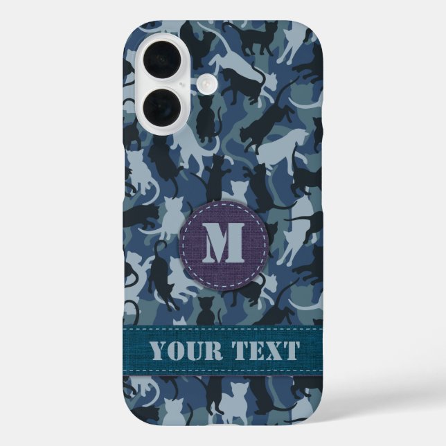 Funda iPhone 16 Camuflaje de la Marina de los Gatos