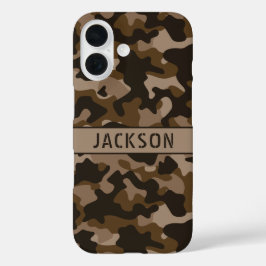 Funda iPhone 16 Camuflaje marrón personalizado