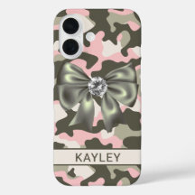 Camuflaje personalizado rosa brillante verde