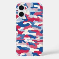 Camuflaje rojo blanco y azul