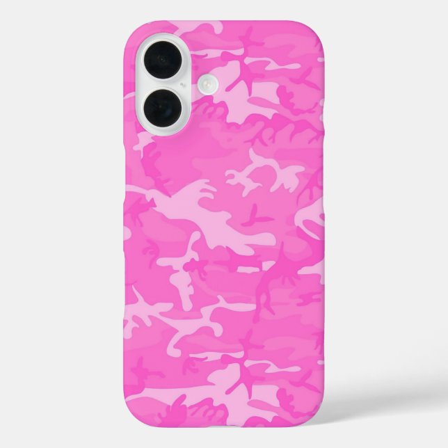 Funda iPhone 16 Camuflaje rosa (Reverso )