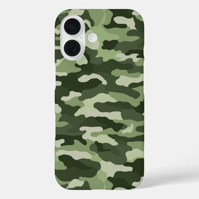 Funda iPhone 16 Camuflaje verde (Reverso )