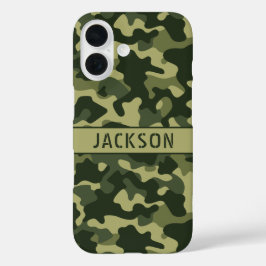 Funda iPhone 16 Camuflaje Verde Personalizado