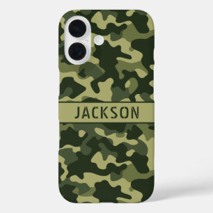 Funda iPhone 16 Camuflaje Verde Personalizado