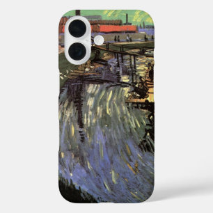 Funda iPhone 16 Canal con mujeres lavando por Vincent van Gogh