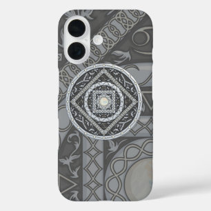 Funda iPhone 16 Cáncer Mandala Funda-Mate Estuche de teléfono