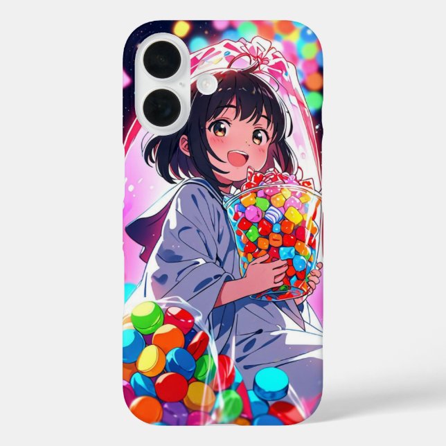 Funda iPhone 16 Candy Ghost Chica (Reverso )