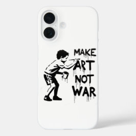 Funda iPhone 16 Canvas urbanas: Estuche para iPhone de artista reb