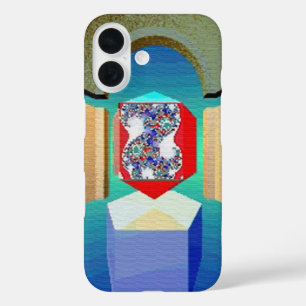 Funda iPhone 16 CAOS Y ORDEN TEMPLO Arte Fractal Surrealista