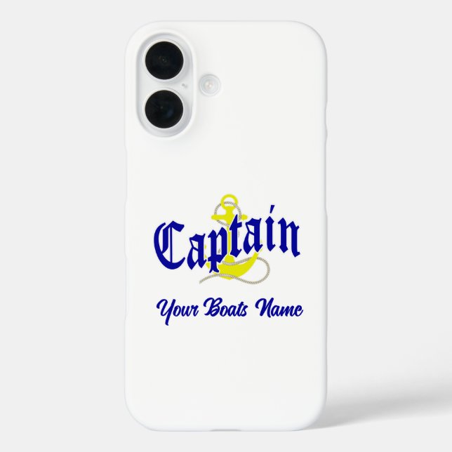 Funda iPhone 16 Capitán del barco (Reverso )