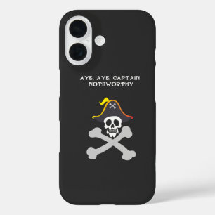 Funda iPhone 16 Capitán Noteworthy Calavera y Huesos Pirata