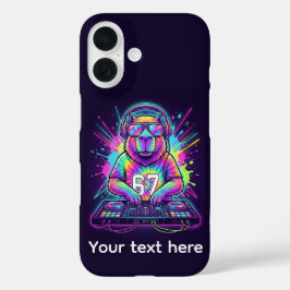 Funda iPhone 16 Capybara DJ Divertido Camiseta Tie Dye Cool 67 Fie
