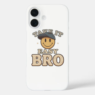 Funda iPhone 16 Cara sonriente retro de los 90 con sombrero