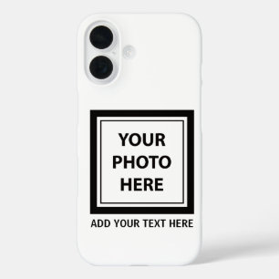 Funda iPhone 16 Cargar foto de imagen y añadir texto - Personaliza