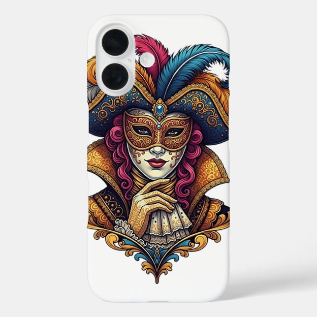 Funda iPhone 16 Carnaval de Venecia (Reverso )