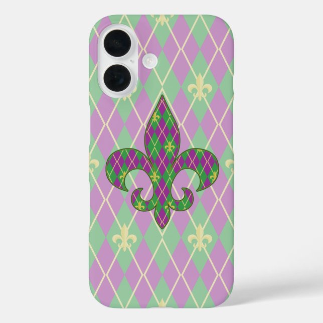 Funda iPhone 16 Carnaval Estuche para teléfono Funda-mate Argyle (Reverso )