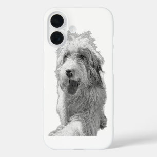 Funda iPhone 16 Carry Calm – Retrato de Perro Monocromo