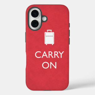 Funda iPhone 16 CARRY ON - Equipaje - Funny Red