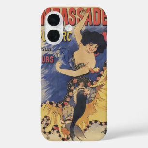 Funda iPhone 16 Cartel francés vintage de bailarina Art Nouveau
