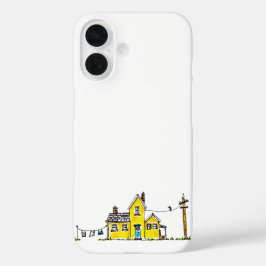 Funda iPhone 16 Casa Amarilla Con Lavandería