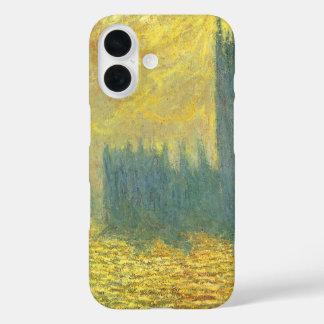 Funda iPhone 16 Casas del Parlamento, cielo tormentoso de Claude M