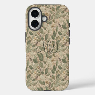 Funda iPhone 16 Casita Rústica Floral Botánico Verde Salvia