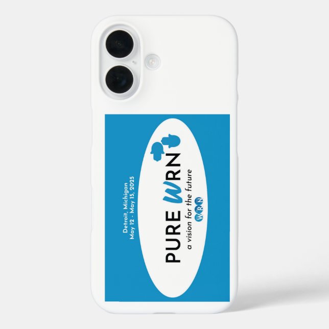 Funda iPhone 16 Caso de IPhone para la Convención 2025 WRN Detroit (Reverso )