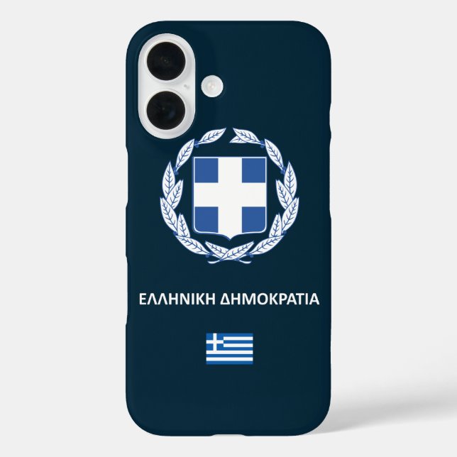 Funda iPhone 16 Caso de teléfono con pasaporte de Grecia (Reverso )