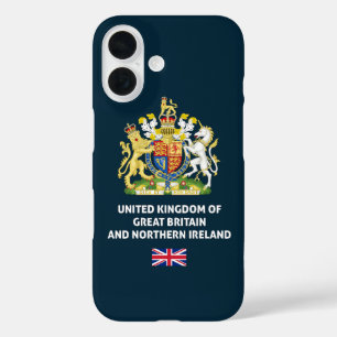 Funda iPhone 16 Caso de teléfono con pasaporte del Reino Unido
