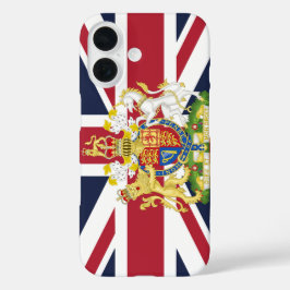 Funda iPhone 16 caso de teléfono de bandera del Reino Unido
