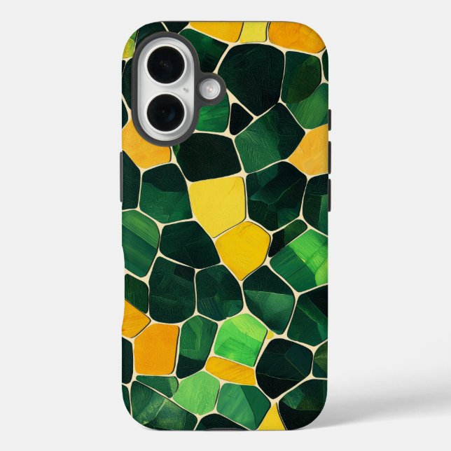 Funda iPhone 16 Caso de teléfono Mosaico con cubierta de tortuga (Reverso )