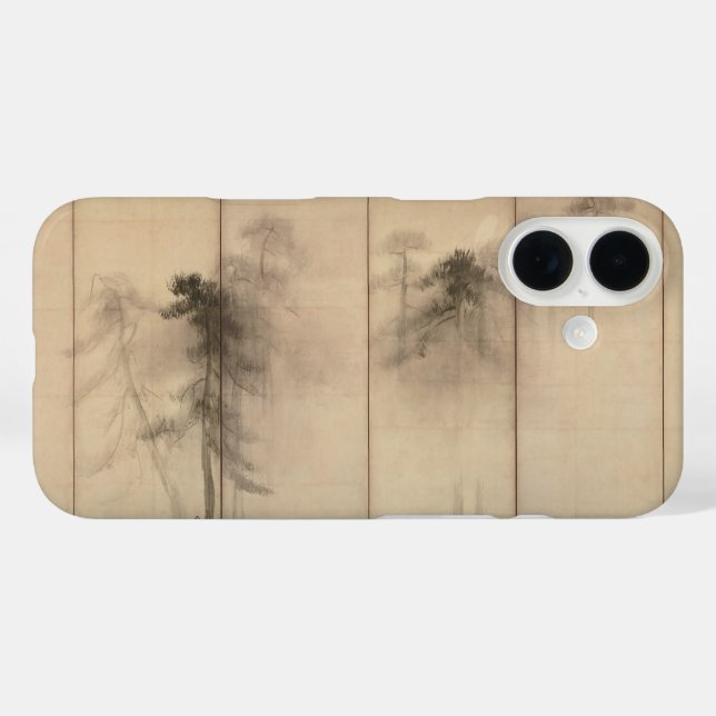 Funda iPhone 16 Caso Iphone Hasegawa Tohaku Pine Trees fawn (Reverso (Horizontal))