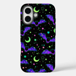 Funda iPhone 16 Caso - "Murciélagos Púrpuras"