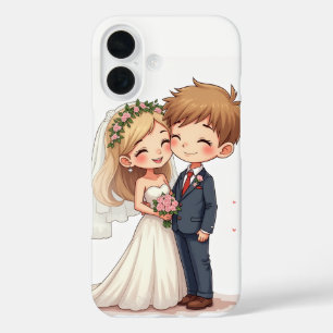 Funda iPhone 16 Casos de iPhone de aniversario de boda