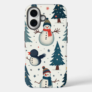 Funda iPhone 16 Casos de iPhone para invierno de snowman