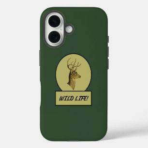 Funda iPhone 16 Casos de iPhone verde oscuro de Buck Head