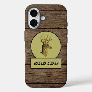 Funda iPhone 16 Casos para iPhone Buck Head Dark Wood