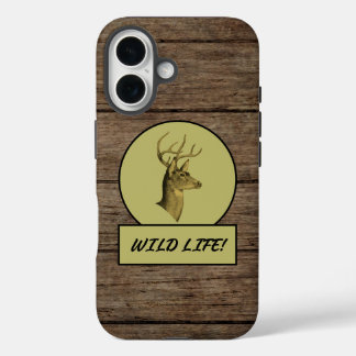 Funda iPhone 16 Casos para iPhone Buck Head Dark Wood