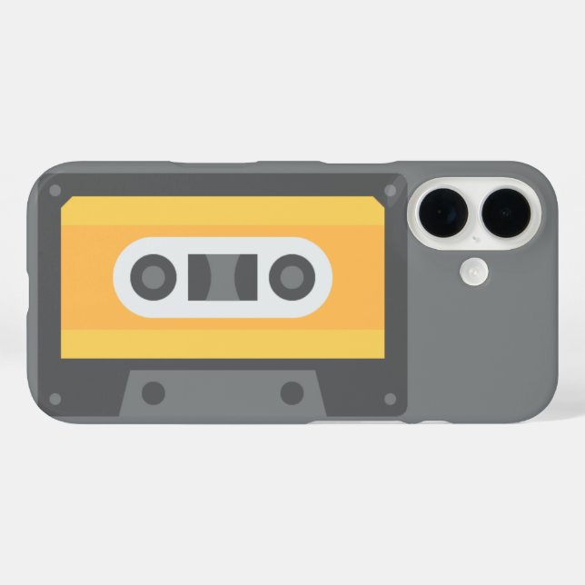 Funda iPhone 16 Cassette de audio de cinta cassette (Reverso (Horizontal))