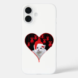 Funda iPhone 16 Cat Christmas - Adorable and Festive Feline Design