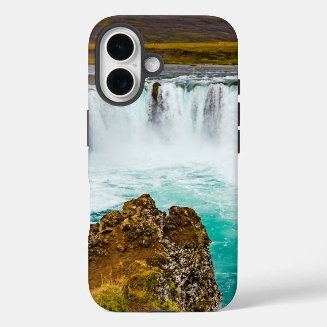 Funda iPhone 16 Catarata de Godafoss, Islandia (Reverso )