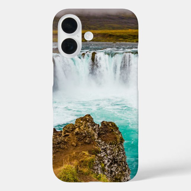 Funda iPhone 16 Catarata de Godafoss, Islandia (Reverso )