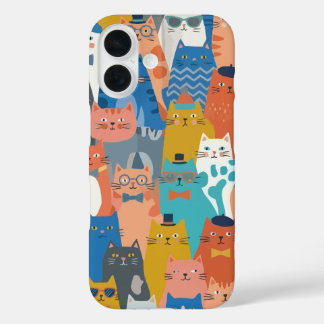 FUNDA iPhone 16 CATS FAMILY